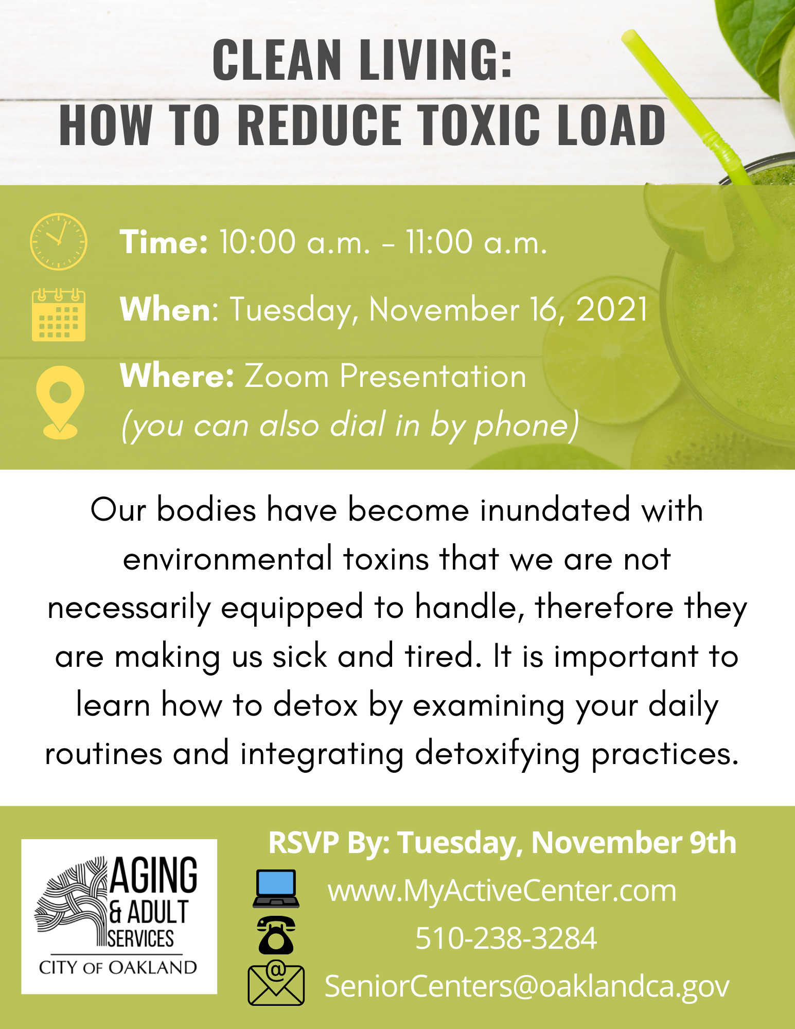 Clean Living: How to Reduce Toxic Load Virtual Presentation Image