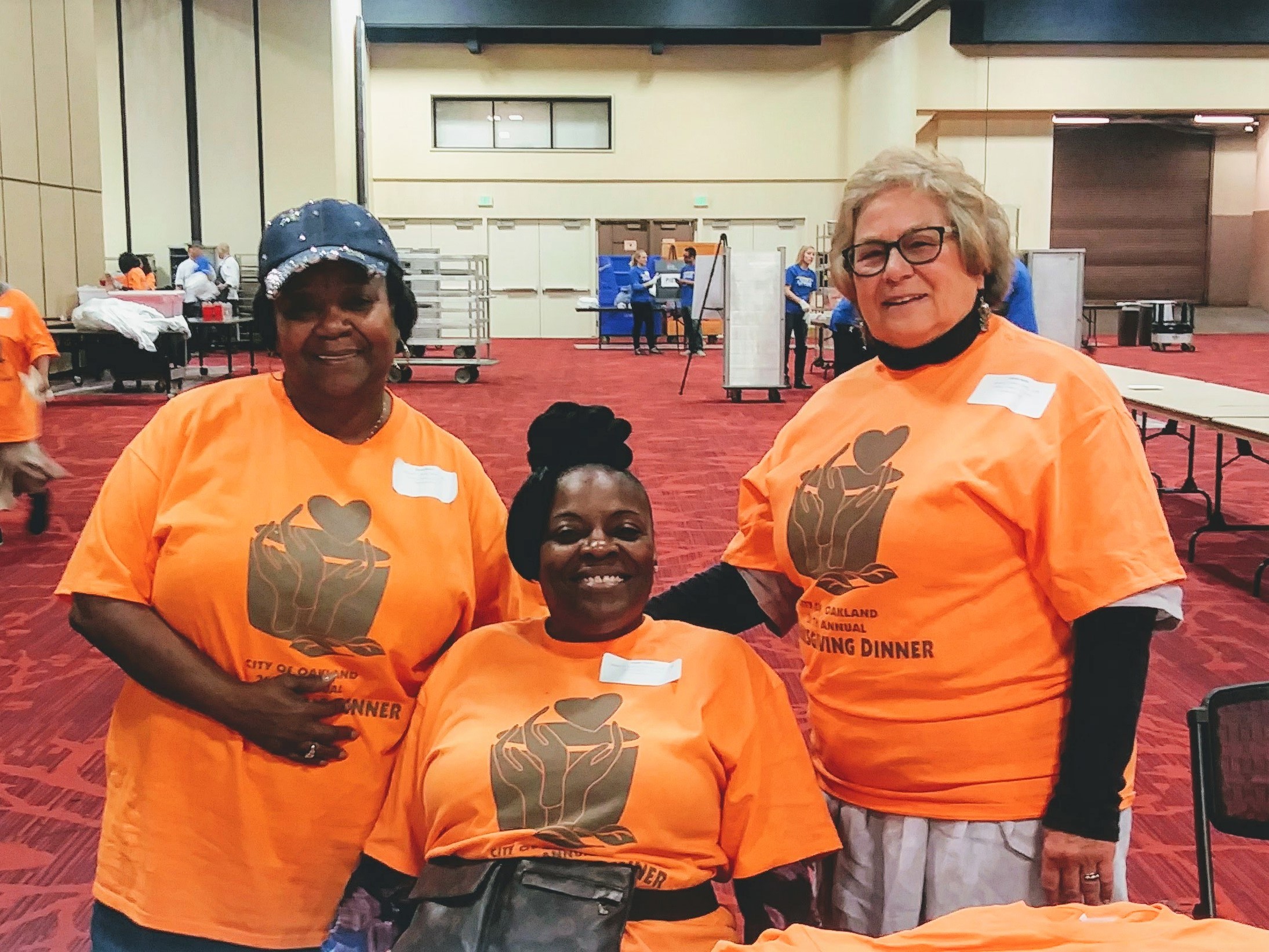 Three volunteers from 2017